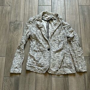 LOFT Marled Gray Knit Blazer Jacket